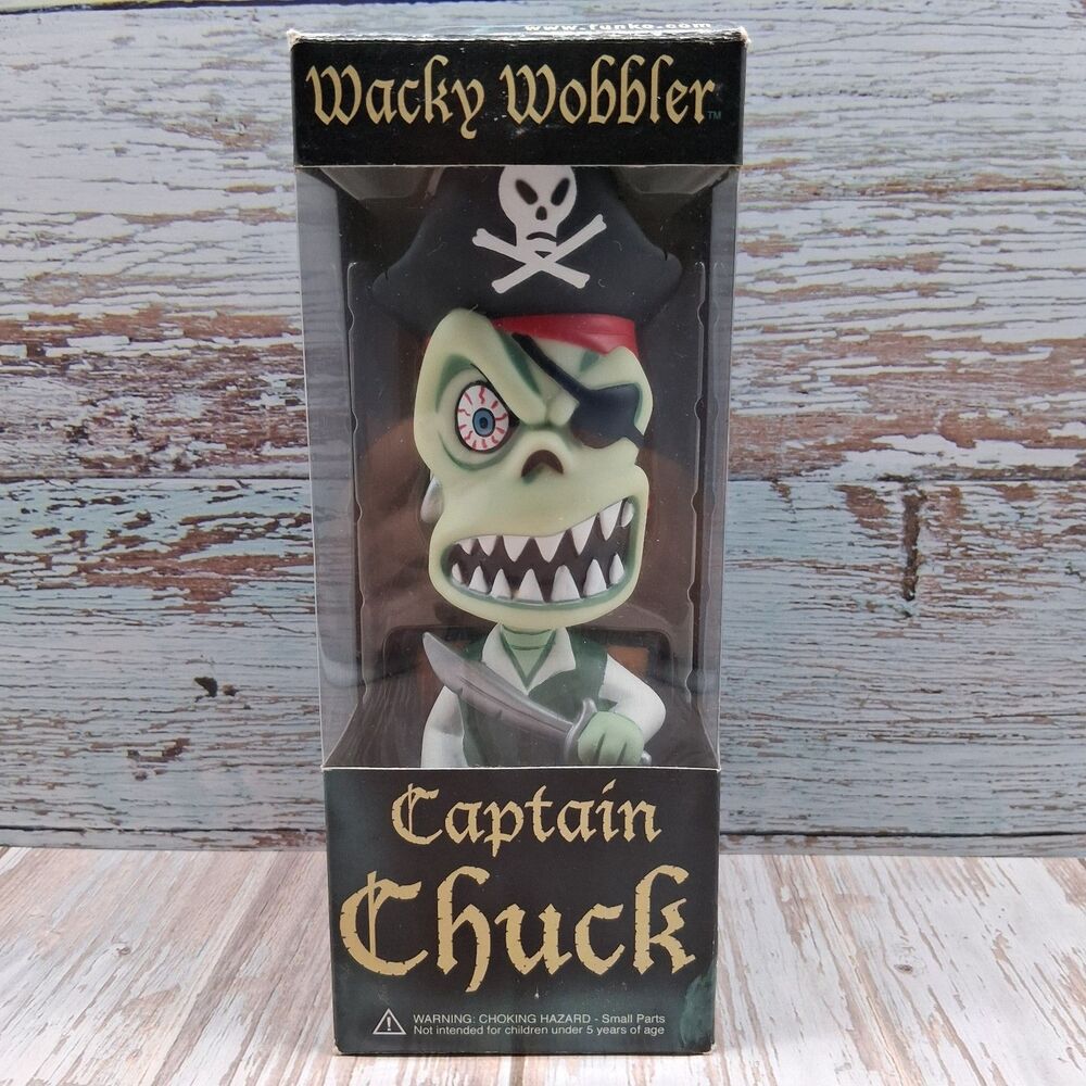 Funko Wacky Wobbler Captain Chuck Bobblehead Chucks Comics Pirate Non-glowing